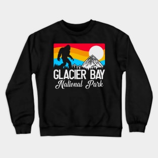 Glacier Bay National Park Bigfoot, Sasquatch National Park Juneau Alaska Yeti Yowi Crewneck Sweatshirt